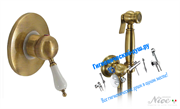 Гигиенический душ со встраиваемым смесителем NICE FUNNY N-6000-4BB бронза 29043