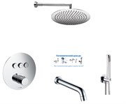 Душевая система скрытого монтажа с термостатом WasserKraft Dinkel Thermo A05844 29110