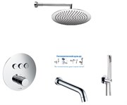 Душевая система скрытого монтажа с термостатом WasserKraft Dinkel Thermo A15844 29111