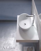 Раковина накладная NS Bath NST-6435G на 65 см белая глянцевая 29648