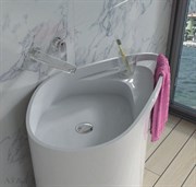 Раковина напольная NS Bath NSF-8572G на 72 см белая глянцевая 29665