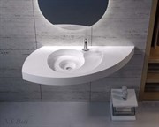 Раковина подвесная NS Bath NSS-1153G на 118 см белая глянцевая 29700