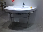 Раковина с консолью NS Bath NSS-1153M+basis на 118 см белая матовая 29703