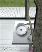 Раковина столешница NS Bath NSS-1052G на 100 см белая глянцевая 29709