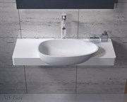 Раковина столешница NS Bath NSS-1050M на 100 см белая матовая 29728