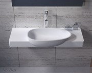 Раковина столешница NS Bath NSS-1050G на 100 см белая глянцевая 29729