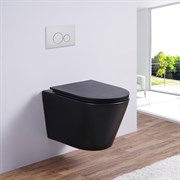 Унитаз подвесной безободковый ESBANO - CLAVEL (Matt Black) 29841