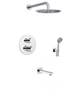 Душевая система скрытого монтажа с термостатом KAISER AREVA 08077-SH-1-250 хром 30412
