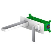 Смеситель для раковины скрытого монтажа TIMO Torne 4371/00-16SM Хром-Белый 30869