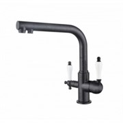 Смесители для кухни с подключением под фильтр KAISER Vincent 31144-2 Black Marble 31259