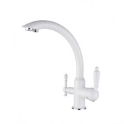 Смесители для кухни с подключением под фильтр KAISER Vincent 31244-10 White 31264