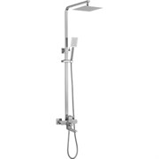 Душевая система MELANA-F-610207 Cubo нерж.сталь, с тропическим душем, лейкой и смесителем М0109