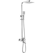 Душевая система MELANA-F610307-1 Stello нерж.сталь, с тропическим душем, лейкой и смесителем М0119