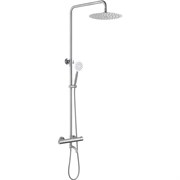 Душевая система MELANA-F610307-T Stello нерж.сталь, с тропическим душем, лейкой, термостатом М0120