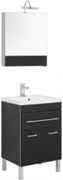 Комплект мебели для ванной Aquanet Верона NEW 58 черный (напольный 1 ящик 2 дверцы)