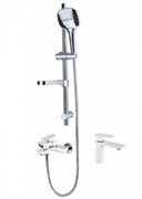 Комплект для ванной комнаты Grocenberg GB1009WC хром/белый
