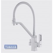 Смеситель для кухни под фильтр Gappo Fatura G4317-8 белый/хром 39974