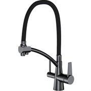 Смеситель для кухни с гибким изливом GAPPO G4398-19 с фильтром оружейная сталь 39984