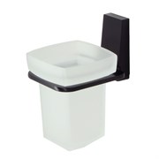 Стакан для зубных щеток стеклянный Wasserkraft Abens K-3228 черный  40095