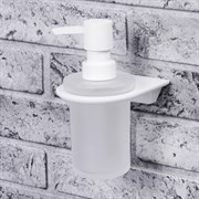 Дозатор для жидкого мыла стеклянный, 170 ml WasserKraft Kammel K-8399WHITE