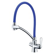 Смеситель для кухонной мойки Lemark Comfort LM3070C-Blue хром/голубой 337796