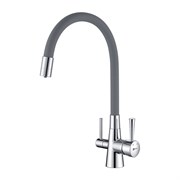 Смеситель для кухни с подключением к фильтру с питьевой водой Lemark Comfort LM3075C-Gray хром/серый 338280