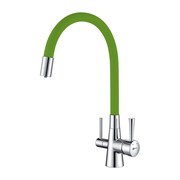Смеситель Lemark Comfort LM3075C-Green для кухни с подключением к фильтру с питьевой водой хром/зеленый 338285
