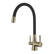 Смеситель для кухни с подключением к фильтру с питьевой водой Lemark Comfort LM3075B бронза 338290