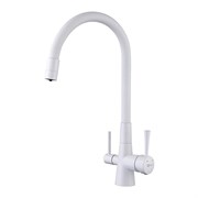 Смеситель Lemark Comfort LM3075W для кухни с подключением к фильтру с питьевой водой белый 338291
