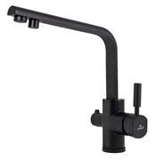 Смесители для кухни с подключением под фильтр KAISER Decor 40144-2 черный мрамор 41309