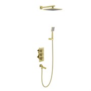 Душевая система скрытого монтажа с термостатом Timo Tetra-Thermo SX-0199/17SM Золото матовое 41326