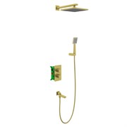Душевая система скрытого монтажа с термостатом Timo Petruma SX-5049/17SM Золото матовое 41328