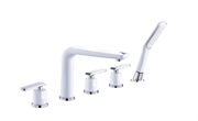 Смеситель на борт ванны GANZER HAIGER GZ 52031-F белый/хром 42028