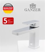 Смеситель для раковины Ganzer STEFAN GZ 12014-F белый/хром 42075