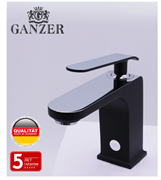 Смеситель для раковины GANZER GZ 26011-C черный/хром 42092