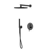 Душевая система скрытого монтажа Gattoni Circle Two/ONE 9190/PDNO черный матовый 42129