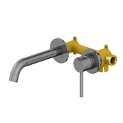Смеситель для раковины скрытого монтажа TIMO Saona 2372/18SM Черное золото 42171