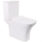 Безободковый унитаз компакт CeramaLux 1215-1P сиденье Микролифт 42259