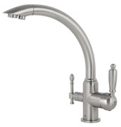 Смесители для кухни с подключением под фильтр KAISER Vincent 31244-2 Silver 31266