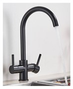 Смеситель для кухни под фильтр Santarinio SB-100605 черный матовый 42335