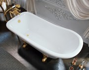 Ванна из литьевого мрамора Эстет Царская 170x73 см с бронзовыми ножками 42367