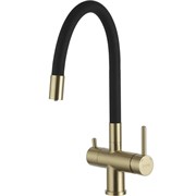 Смеситель для кухни с гибким изливом под фильтр GAPPO G4398-33 золото матовое 42476