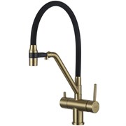 Смесители для кухни под фильтр Gappo G4398-83 золото матовое 42478