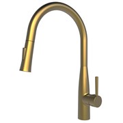 Смеситель для кухни с выдвижной лейкой Raiber Premium Graceful RPG-011 матовое золото 42515