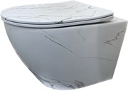 Безободковый подвесной унитаз Laguraty 038 B Marble (мрамор) с функцией биде 42686