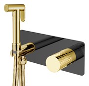 Гигиенический душ скрытого монтажа Boheme STICK BLACK DIAMOND GOLD 127-BG 42708