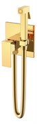 Гигиенический душ скрытого монтажа Boheme Qubic 477-G золото глянец 42737