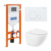 КОМПЛЕКТ ИНСТАЛЛЯЦИИ BELBAGNO BB051CHR/BB051SC/BB002-80/BB014-SR-BIANCOС УНИТАЗОМ AMANDA И КЛАВИШЕЙ СМЫВА 42743