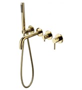 Смеситель скрытого монтажа для ванны с душем Grocenberg GB5070GO золото глянец