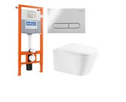 КОМПЛЕКТ ИНСТАЛЛЯЦИИ BELBAGNO ALBANO BB001-120/BB005-PR-CHROME с кнопкой хром 43008